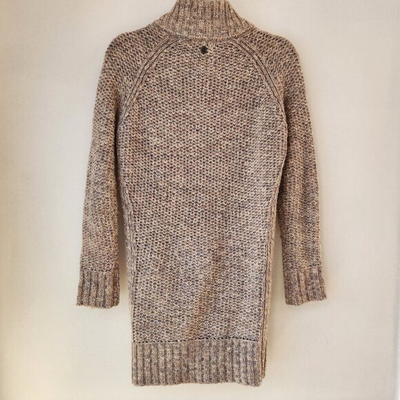 Prana Callisto Wool Alpaca Blend Cardigan Sweater High Neck Tan Beige Women's XS - Picture 3 of 10